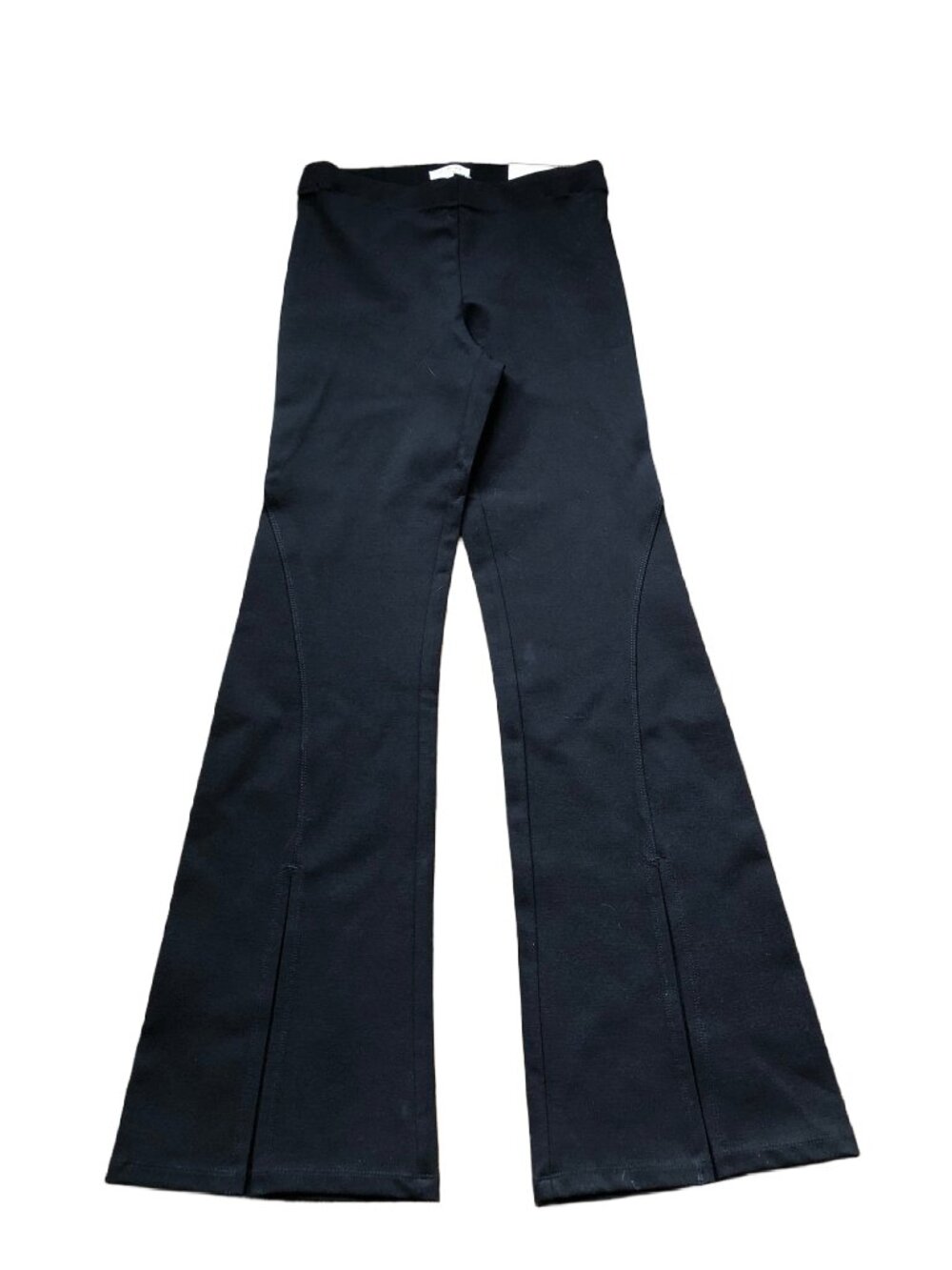 Max Studio Front Slit Bootcut Stretch Knit High Rise Full Length Pants